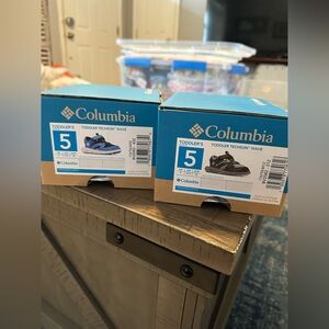 2 pairs of Columbia sandals-baby size 5